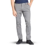 Slim-Fit Chino Gabardine Pants - Grey