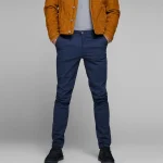 Slim-Fit Chino Gabardine Pants - Royal Blue - Image 2