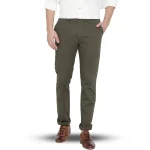 Slim-Fit Chino Gabardine Pants - Olive