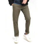 Slim-Fit Chino Gabardine Pants - Olive - Image 2