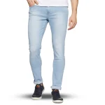 Slim-fit Stretchable Denim Jeans Pant For Men - Light Blue