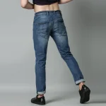 Slim-fit Stretchable Denim Jeans Pant For Men - Deep Blue - Image 2