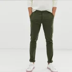 Slim-Fit Chino Gabardine Pants - Olive - Image 3
