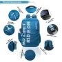 Ride On School College & Traveling Blue Backpack by Espiral - Image 3
