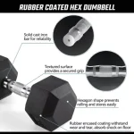 Hex Dumbbell - Black - Image 2