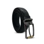 Men’s Crocodile Leather Belt Black - Image 2