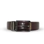 Men’s Crocodile Leather Belt Dark Brown