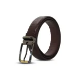 Men’s Crocodile Leather Belt Dark Brown - Image 3