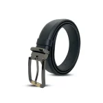 Men’s Black Non-Stitched Leather Belt - Image 3
