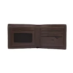 Crocodile bifold slim wallet Dark Brown - Image 2