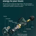 TRN MT1 10MM Dual Magnet Dynamic Driver Professional Grade In-Ear Monitor Earphone - Image 3