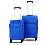 Espiral Solid Waterproof  Soft Travel Trolley Bag - Blue