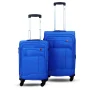 Espiral Solid Waterproof  Soft Travel Trolley Bag - Blue