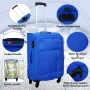 Espiral Solid Waterproof  Soft Travel Trolley Bag - Blue - Image 2