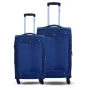 Espiral Solid Waterproof  Soft Travel Trolley Bag - Blue