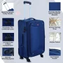 Espiral Solid Waterproof  Soft Travel Trolley Bag - Maroon - Image 2