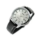 Casio MTP-V004L-7A Black White Leather Belt Analog Men’s Watch - Image 2