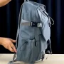 Fashionable Laptop and Travelling Gray Backpack by Small Zebra - Image 2