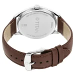 TITAN NP1802SL13 Luxurious Gray Dial Brown Leather Belt Analog Men’s Watch - Image 3