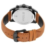 TITAN NP1805NL02 Luxurious Black Dial Brown Leather Belt Analog Men’s Watch - Image 4