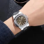 Skmei 1794SB Black Dial Stainless Steel Strap Analog Men’s Watch - Image 2