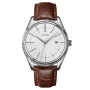 Skmei 9298BR White Dial Brown Leather Analog Men’s Watch