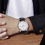 Skmei 9298BW White Dial Black Leather Analog Men’s Watch - Image 3