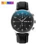 Skmei 9301BL Black Dial Black Leather Analog Men’s Watch