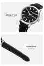 Skmei 9303BL Black Dial Black Leather Analog Men’s Watch - Image 3