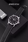 Skmei 9303BL Black Dial Black Leather Analog Men’s Watch - Image 4