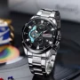 Curren 8402 Blue Dial Stainless Steel Strap Analog Men’s Watch - Image 2