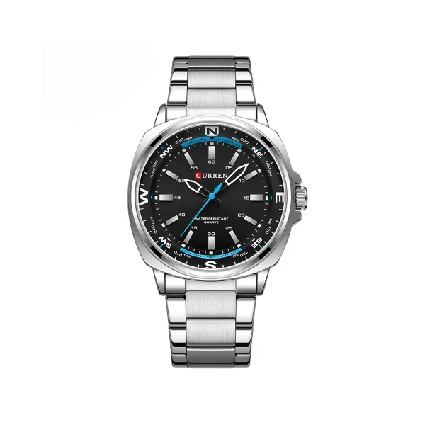 Curren 8455 Blue Dial Stainless Steel Strap Analog Men’s Watch