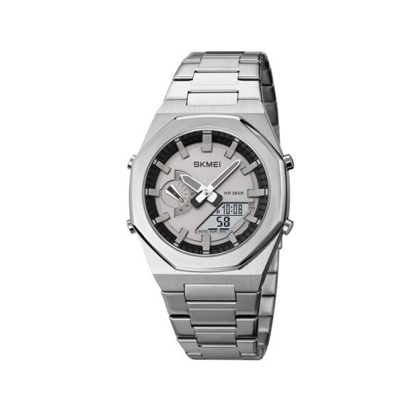 Skmei 1816 Black Dial Stainless Steel Strap Analog Men’s Watch