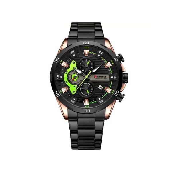 Curren 8402 Black Dial Stainless Steel Strap Analog Men’s Watch