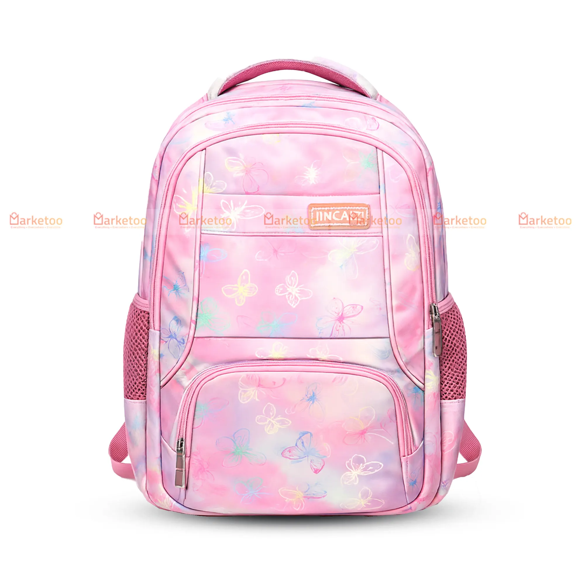WI_JCB802Pnk_1 Stylish Water Resistant School and Traveling Backpack - Pink - Image 1